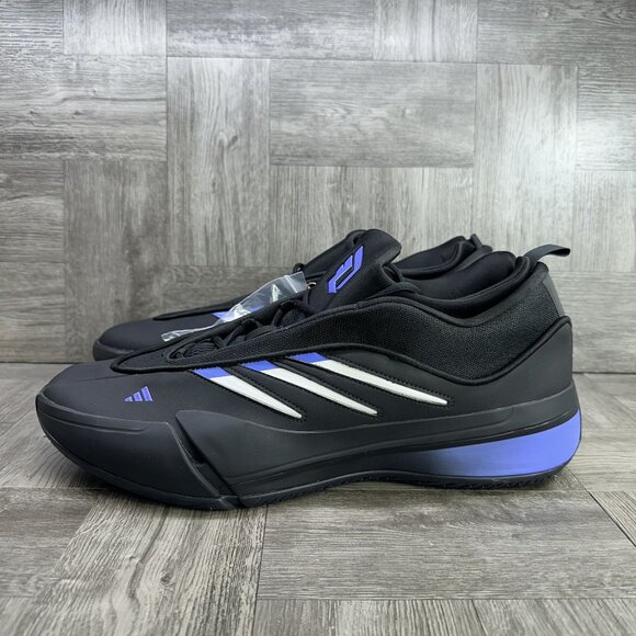 Adidas Dame 9 Men's size 17 Black Blue Basketball Shoes - Picture 2 of 6